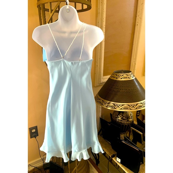 Hype Flowy Midi Dress with pearl spaghetti Straps Size 8 - Picture 6 of 13